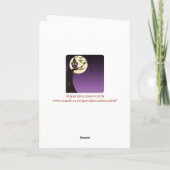 Eule auf Baumast Halloween danken Ihnen zu Dankeskarte (Rückseite)