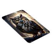 Eule auf Baumzweig im Wald Magnet (Rechte Seite)