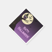 Eule auf dem Baumzweig Halloween Paper Napkins Serviette (Ecke)