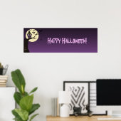 Eule auf dem Baumzweig Halloween Party Banner Poster (Heimbüro)