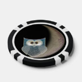 Eule auf dem Mond-Chip-Poker Pokerchips (Einzeln)