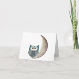 Eule auf dem Mond Karte