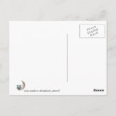 Eule auf dem Mond Postkarte (Rückseite)