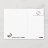 Eule auf dem Mond Postkarte (Rückseite)