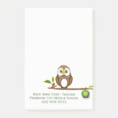 Eule auf dem Notizblock des (Vorderseite)