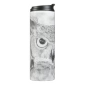 Eule auf dem Thermaltumbler Thermosbecher (Nach links gedreht)