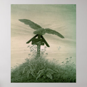 Eule auf einem Grab, 1836-7 Poster