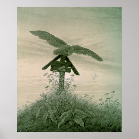 Eule auf einem Grab, 1836-7 Poster (Vorne)