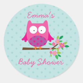 Eule auf einem Zweig Personalisierter Sticker für