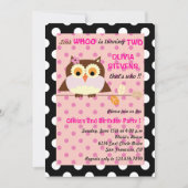 Eule auf einer Niederlassung - Einladung (Vorderseite)