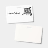 Eule Ausweis (Vorder- & Rückseite)