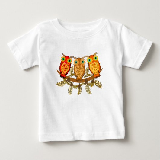 Eule Baby T-shirt (Vorderseite)