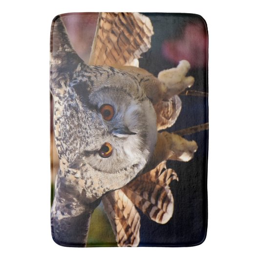 Eule Badematte (Vorderseite Vertikal)