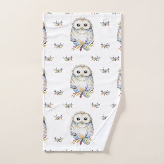 Eule Badhandtuch Set (Handtuch)