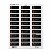 Eule bei Nacht mit Vollmond - Adresse (Vorne)