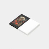 Eule bei Nacht mit Vollmond Post-it Klebezettel (angewinkelt)
