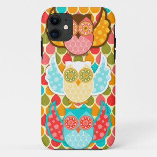 Eule Boheme drei bunte Eulen Case-Mate iPhone Hülle