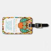 Eule Boheme Gewohnheits-Gepäckanhänger Gepäckanhänger (Vorderseite horizontal)