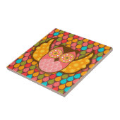 Eule Boheme Rosa Fliese (Seite)