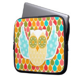 Eule Boheme Weiß Laptopschutzhülle (Vorderseite Links)