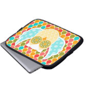 Eule Boheme Weiß Laptopschutzhülle (Vorne Knopf)
