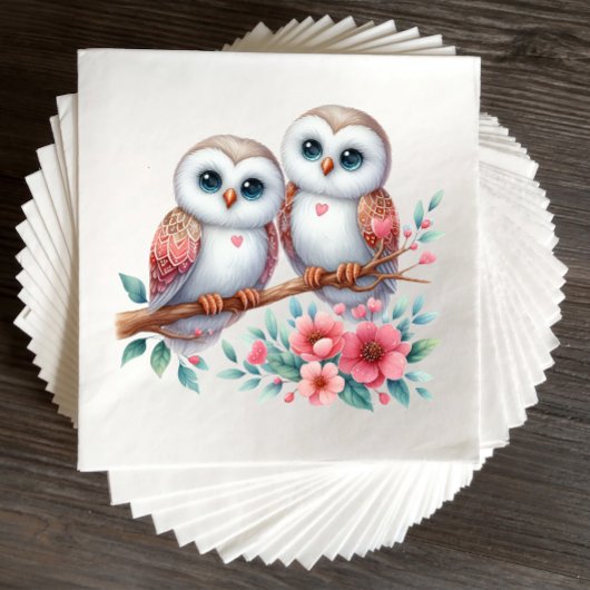 Eule Boho Rustikal Landhochzeit Waldhochzeit Serviette