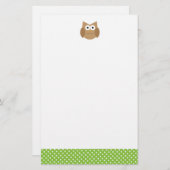 Eule Briefpapier (Vorne/Hinten)