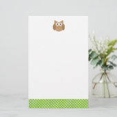 Eule Briefpapier (Stehend Vorderseite)