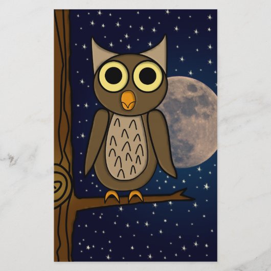 Eule Briefpapier (Vorderseite)