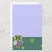 Eule Briefpapier (Vorne/Hinten)