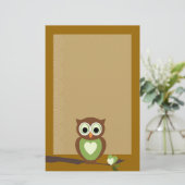 Eule Briefpapier (Stehend Vorderseite)