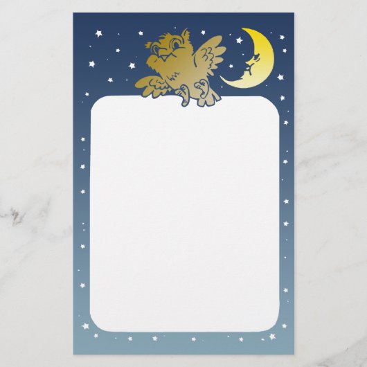 Eule Briefpapier (Vorderseite)