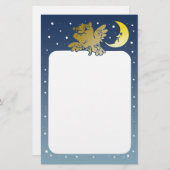 Eule Briefpapier (Vorne/Hinten)