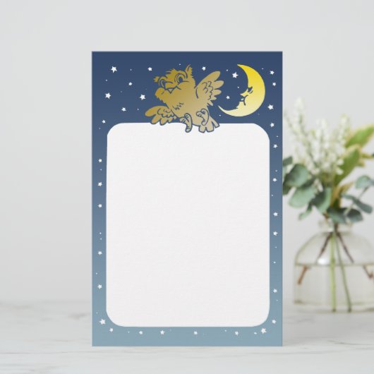 Eule Briefpapier (Stehend Vorderseite)