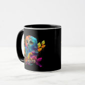 EULE BUNTE ABSTRAKT TASSE (Vorderseite Links)