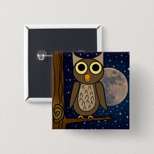 Eule Button (Vorne & Hinten)