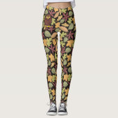Eule-Cartoon im dunklen Hintergrund Leggings (Vorderseite)