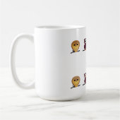 Eule, Cartoon Kaffeetasse (Links)