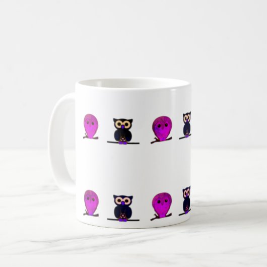Eule, Cartoon Kaffeetasse (Vorderseite Links)