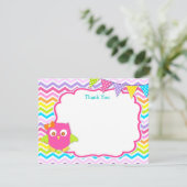 Eule danken Ihnen Karten (Stehend Vorderseite)