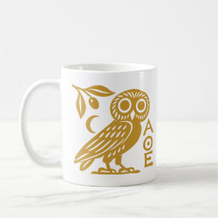 Eule der Athene Athener Münze Altgriechisches Symb Kaffeetasse