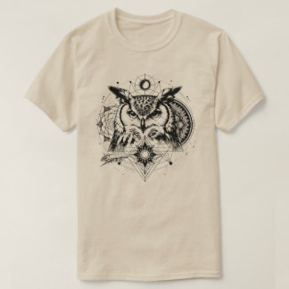 Eule der Heiligen Geometrie wird überschwemmt T-Shirt