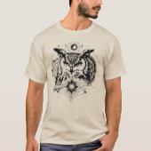 Eule der Heiligen Geometrie wird überschwemmt T-Shirt (Vorderseite)