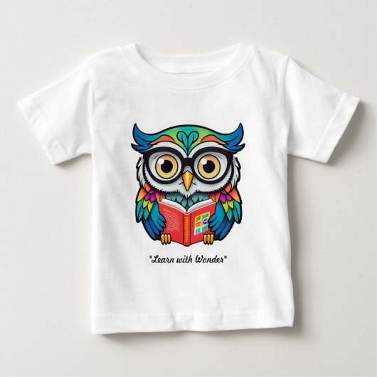 "Eule der Weisheit" Baby T-shirt (Vorderseite)
