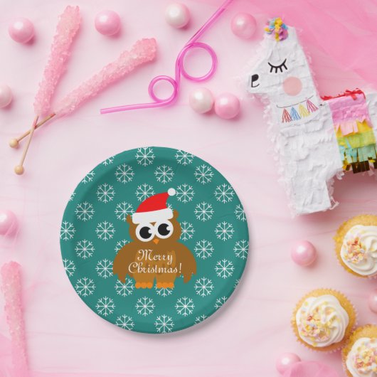 Eule des WeihnachtspapierTellers | Sankt mit Pappteller (Party)