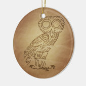 Eule des Weisheitsgriechischen Keramik Ornament (Links)