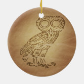 Eule des Weisheitsgriechischen Keramik Ornament (Hinten)