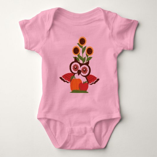 Eule-Design-Baby-Strampler Baby Strampler (Vorderseite)