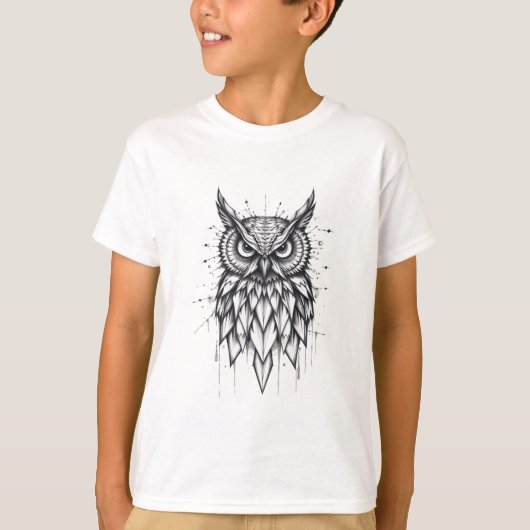 Eule-Design-T - Shirt 3 (Vorderseite)