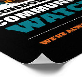 Eule-Design, Warnung der Nachbarschaftsgemeinschaf Poster (Ecke)